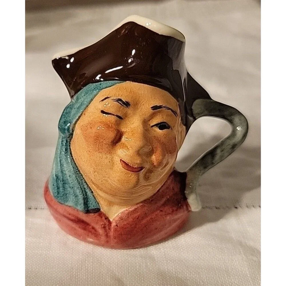 VINTAGE KELSBORO WARE HAND PAINTED POTTERY JOLLY ROGER PIRATE TOBY JUG ENGLAND